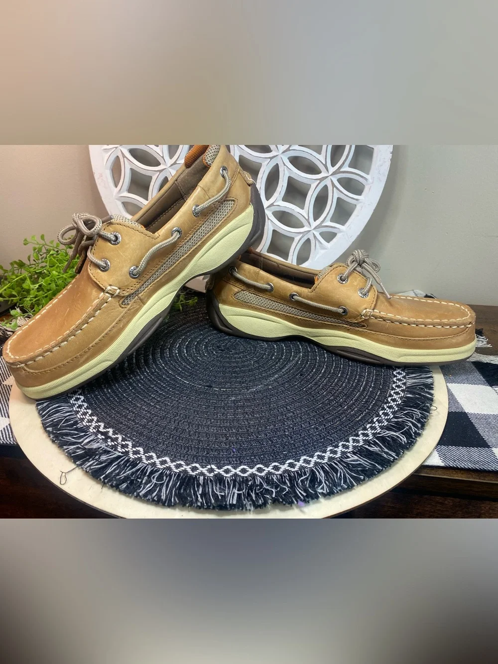 Sperry Men’s Brown Leather Boat Shoes Size‎ 7